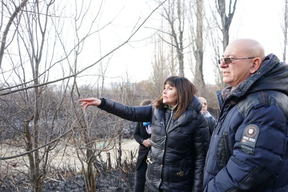 Министърът на околната среда и водите Емил Димитров посети Драгоманското блато в деня след пожара и заяви, че ако той е причинен умишлено, това е престъпление срещу природата.