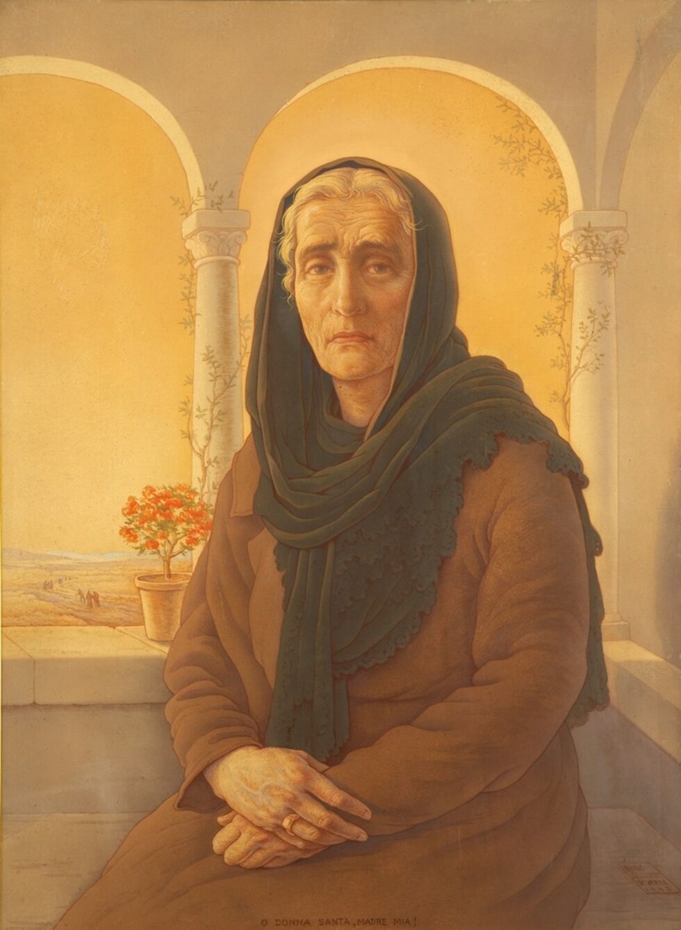 Борис Георгиев, Майка ми. 1942, Фреско, 68х50 см