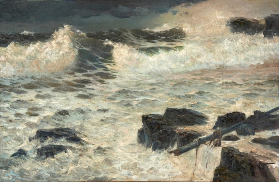 Александър Мутафов, "Морето кипи", 1951, маслени бои, платно, 95х156 см,