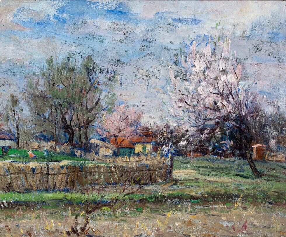 Янко Маринов, Пролет край Варна. 1967. Маслени бои, картон, 48/68 см