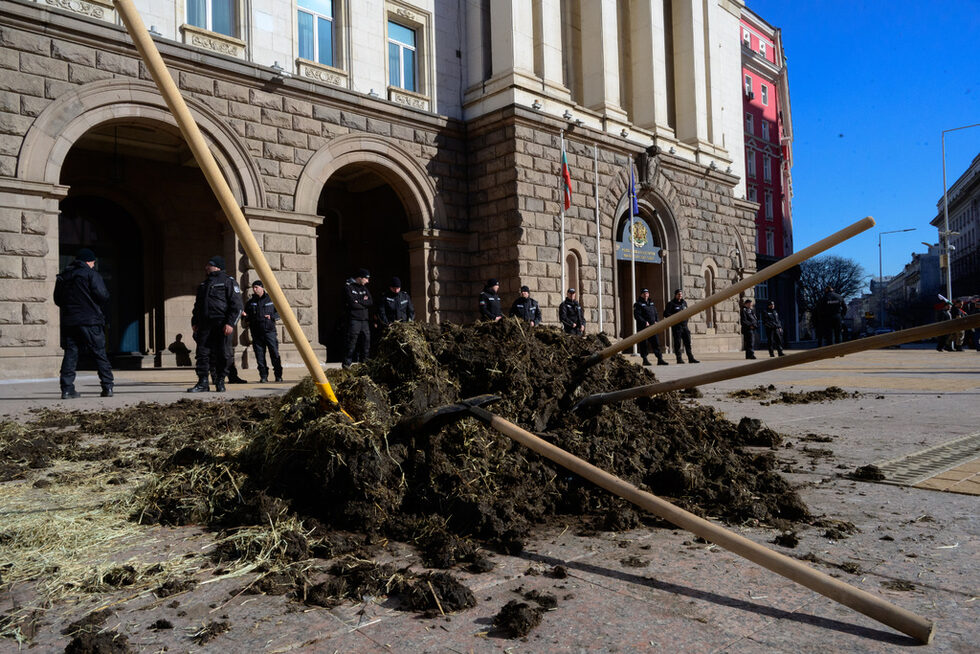 През февруари "Възраждане" протестира пред Конституционния съд по повод референдума за запазване на лева. Протестиращи запалиха димки и изсипаха бали сено и животински изпражнения пред сградата на Министерския съвет, където е и съдът. В същия ден Конституционният съд <a href="https://www.dnevnik.bg/politika/2024/02/08/4585982_konstitucionniiat_sud_othvurli_iskaneto_na_vuzrajdane/" target="_blank">потвърди решението</a> на парламента да няма референдум срещу еврото. Лидерът на "Възраждане" Костадин Костадинов заяви, че съдът е извършил "престъпление".